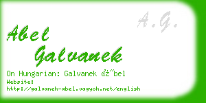 abel galvanek business card